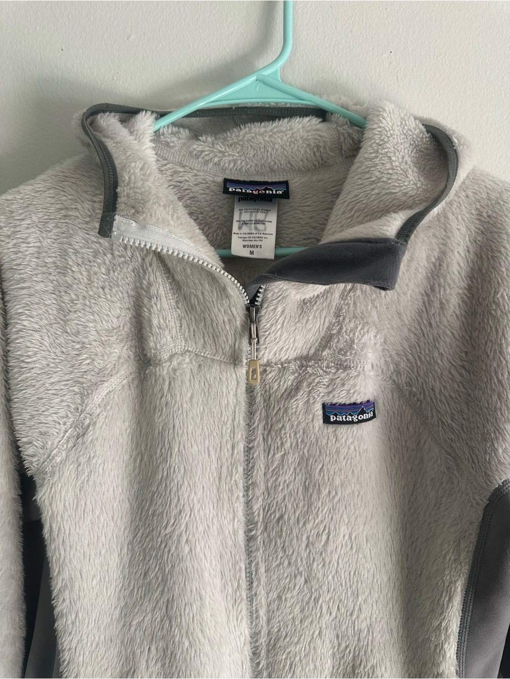 Patagonia Cream Plush Zip-Up Fleece Jacket
